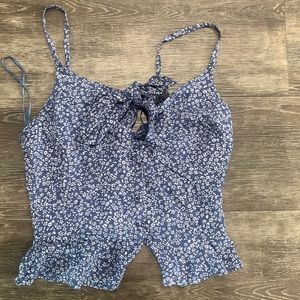 Japan blue floral tank size xsmall